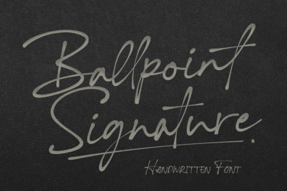 Ballpoint Signature: A Handwritten Font for Branding