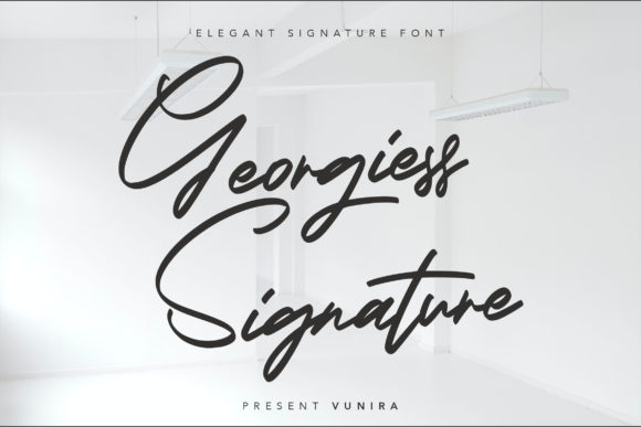 Georgiess Signature: A Handwritten Font for Modern Editors