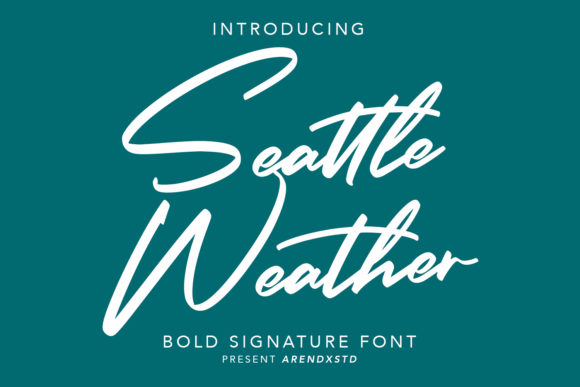 Seattle Weather: A Handwritten Font for Modern Editorial Design