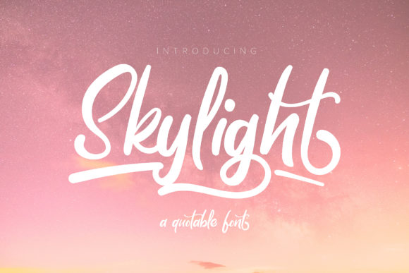 Skylight: A Handwritten Font for Crafters